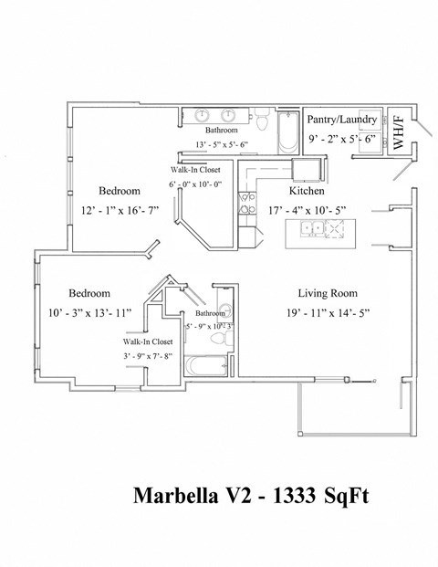 the floor plan of marbella v2